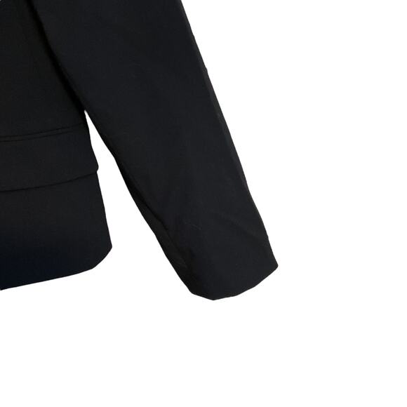 CALVIN KLEIN Blazer Jacket Women's Size 10 Black Lined Stretch 2 Buttons - Picture 6 of 10